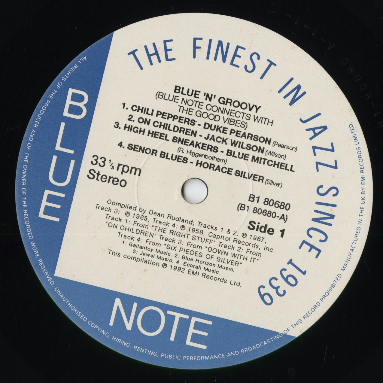 Various - Blue 'N' Groovy (Blue Note Connects With The Good Vibes) (0777 7 80679 1 7) 1993 UK Blue Note|中古LP