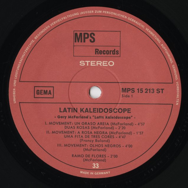 The Kenny Clarke Francy Boland Big Band - Latin Kaleidoscope (15 213ST) LP 1969 GER MPS Records |中古LP