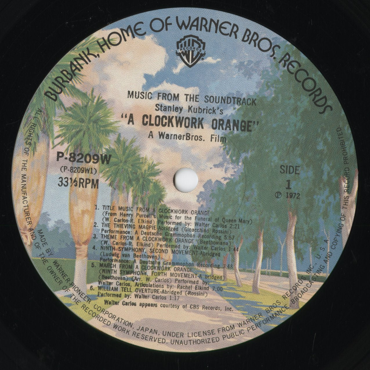V.A. - Stanley Kubrick's Clockwork Orange (P-8209W) 1975 JPN Warner Pioneer|中古LP