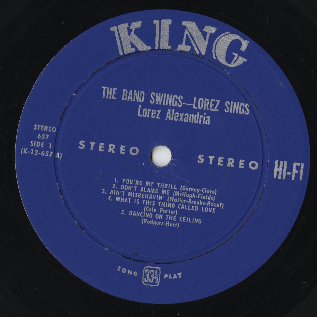 Lorez Alexandria - The Band Swings - Lorez Sings (657) LP 1959 US King Records|中古LP