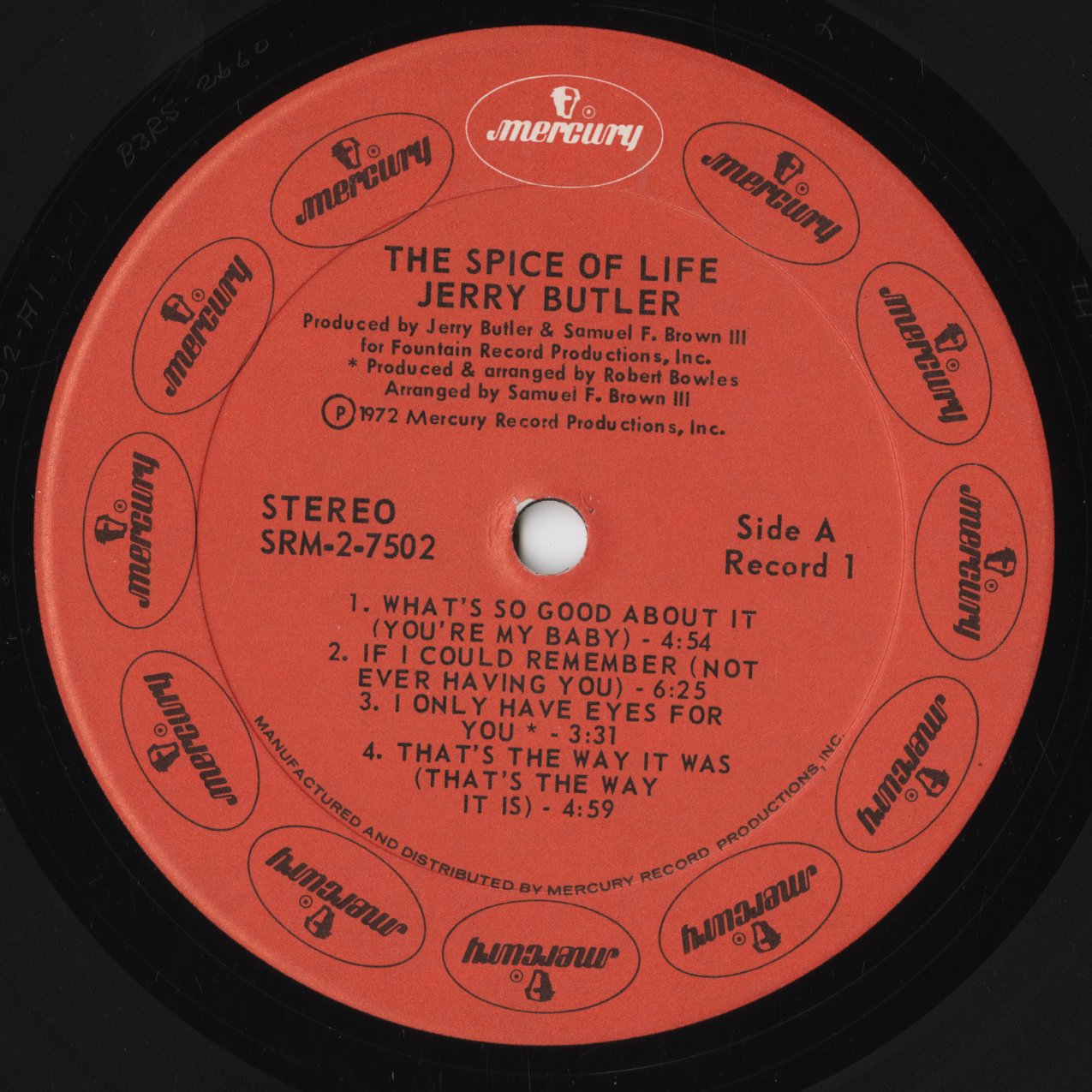 Jerry Butler - Spice Of Life (SRM 2 7502) 1972 US Mercury|中古LP