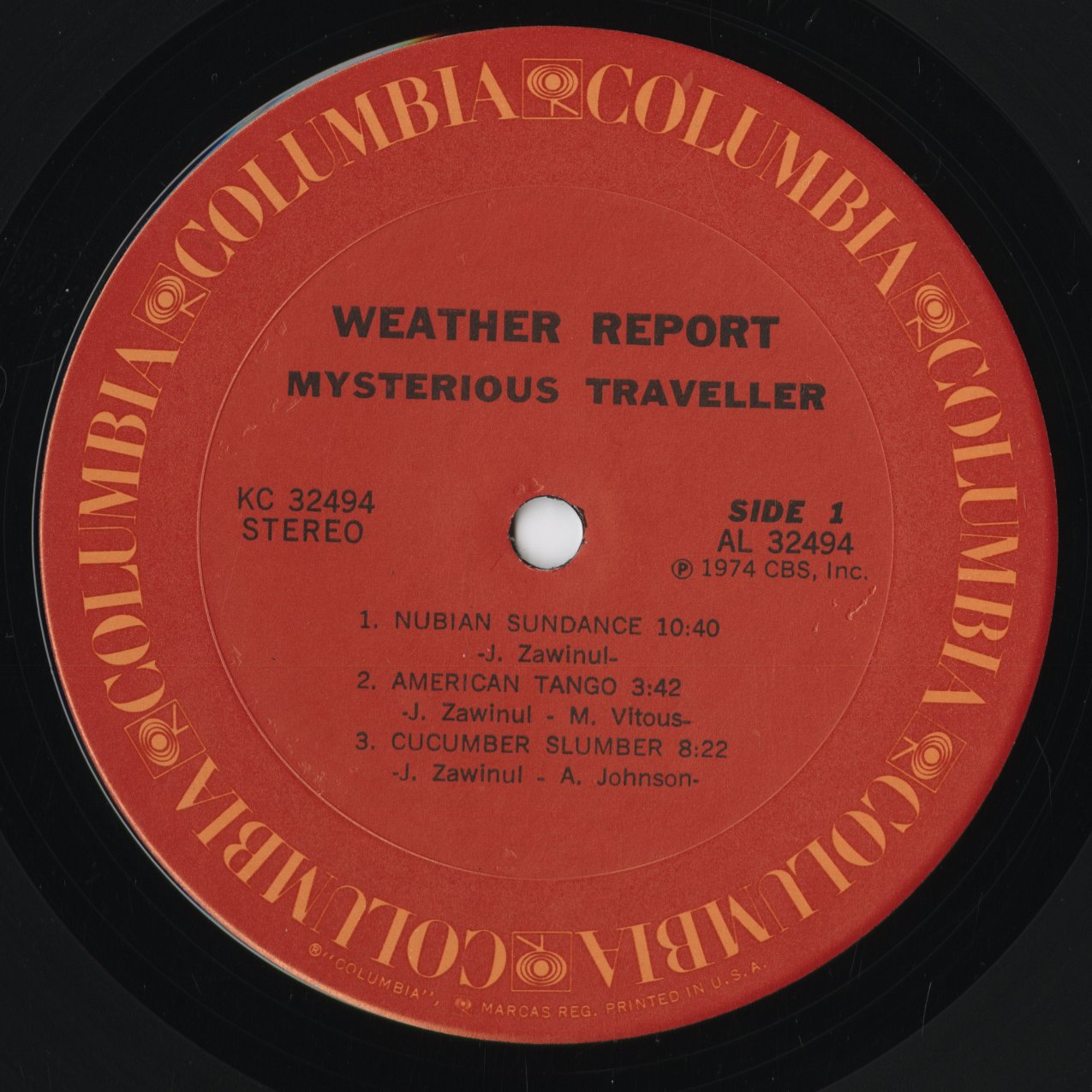 Weather Report - Mysterious Traveller (KC32494) 1974 US Columbia|中古LP
