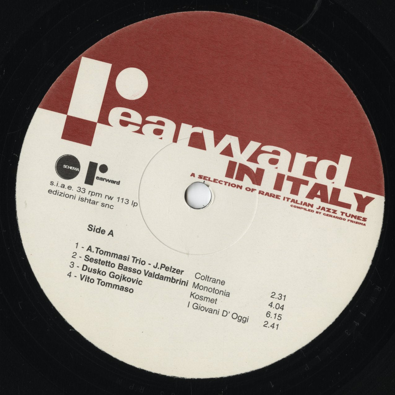 V.A. - Rearward in Italy A Selection Of Rare Italian Jazz Tunes (RW113LP) LP 2000 ITA Rearward|中古LP