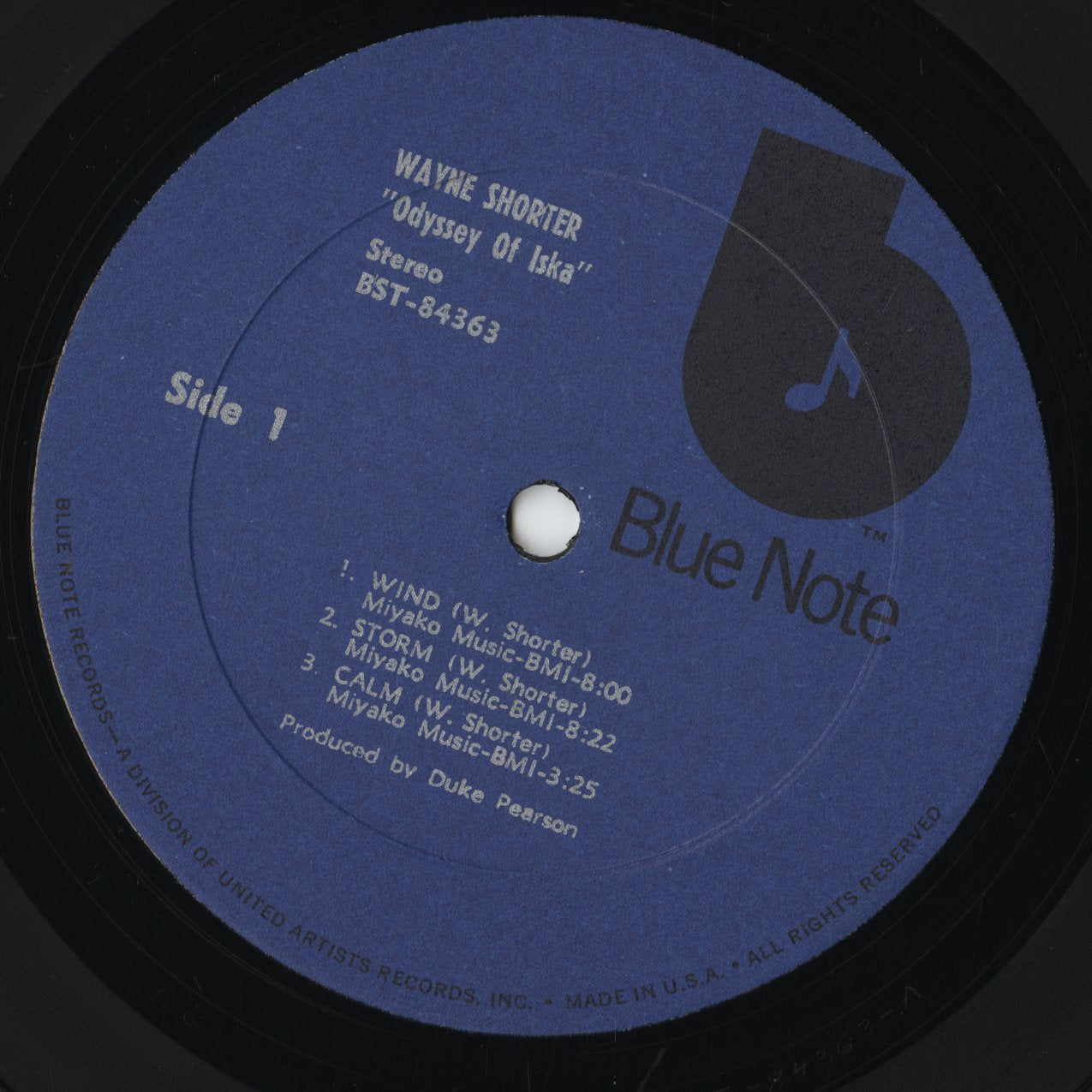 Wayne Shorter - Odyssey Of Iska (BST-84363) LP 1973 US Blue Note|中古LP