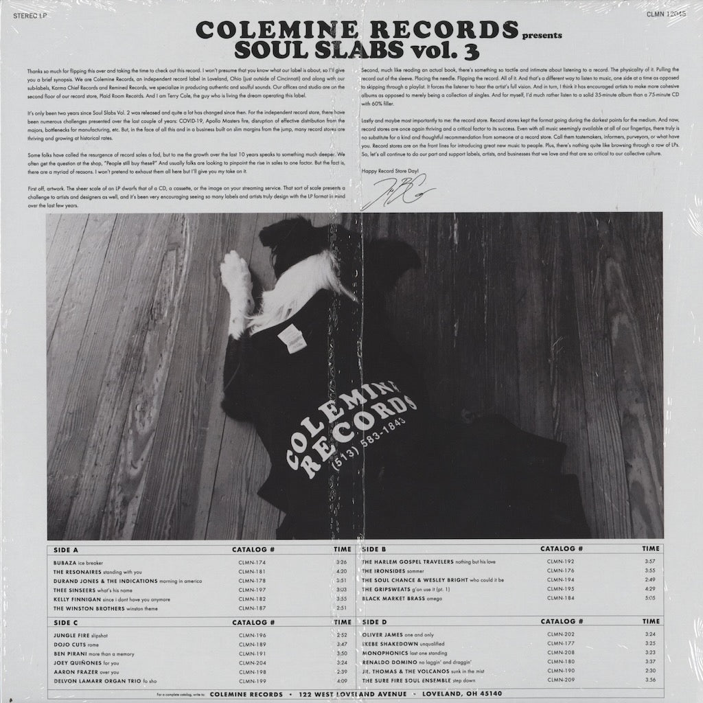 V.A. - Soul Slabs Vol.3 (CLMN 12045) 2023 US Colemine|新品2LP