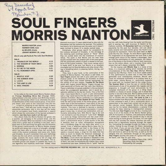 Morris Nanton – Soul Fingers (PRST 7467) 1967 US Prestige|中古LP