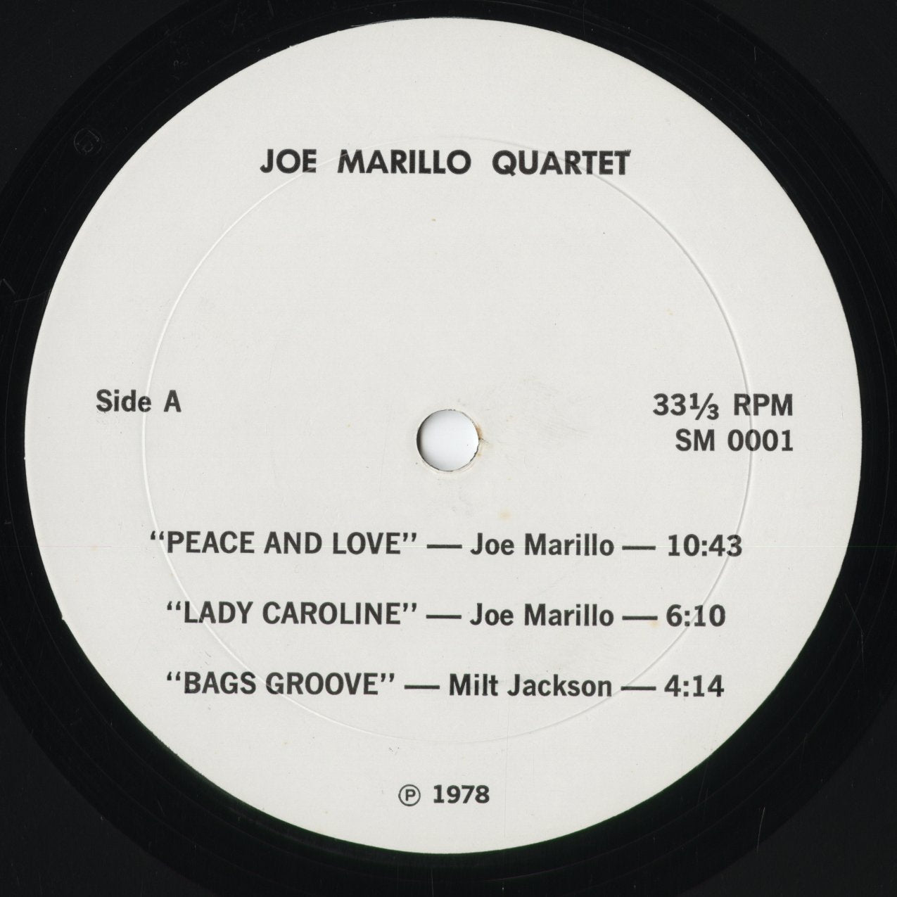 Joe Marillo Quartet - Lady Caroline (JM-0001) 1978 US J and M Productions|中古LP