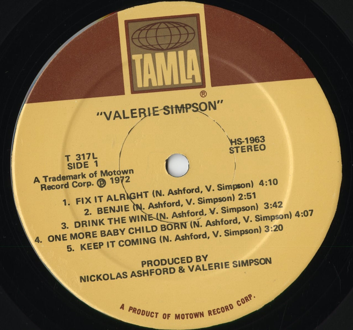 Valerie Simpson – Valerie Simpson (T317L) 1972 US Tamla|中古LP