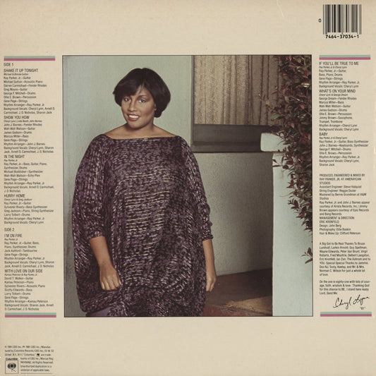 Cheryl Lynn - In The Night (FC37034) LP 1981 US Columbia|中古LP