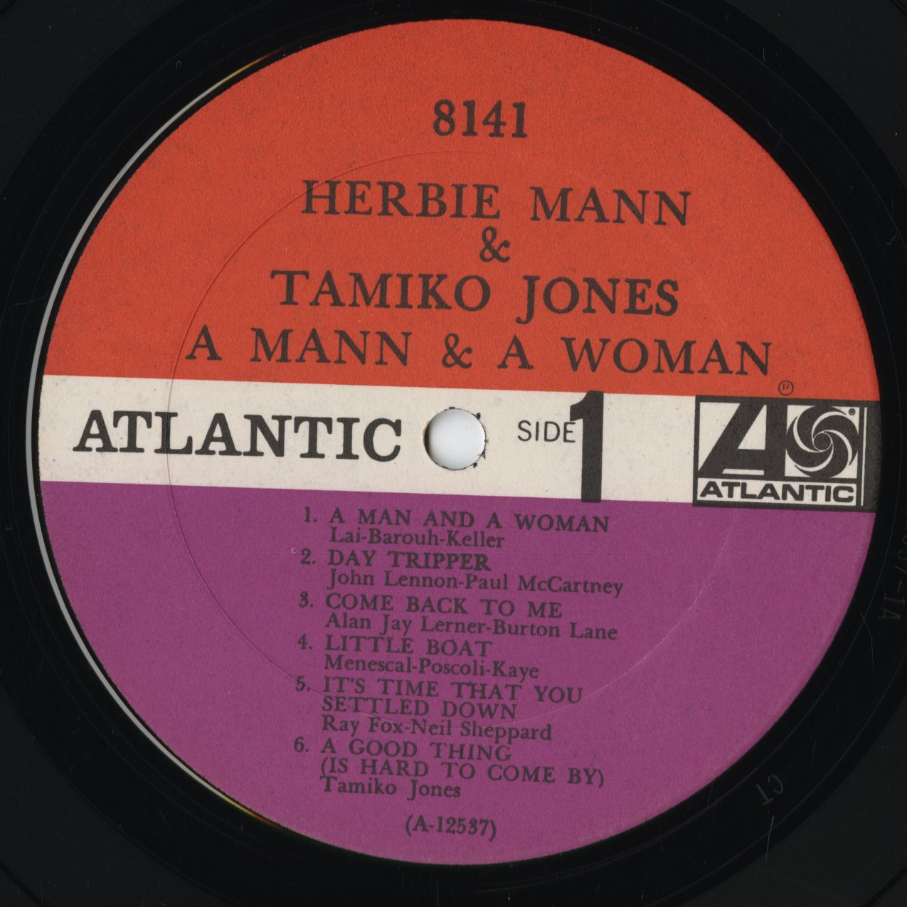 Herbie Mann & Tamiko Jones - A Mann & A Woman (8141) 1967 US Atlantic|中古LP