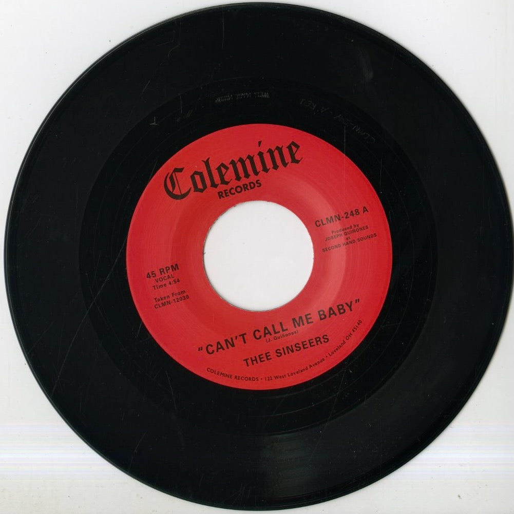 Thee Sinseers / Can't Call Me Baby / Take A Chance -7 (CLMN-248)