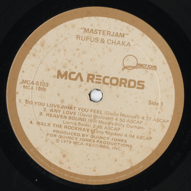 Rufus & Chaka / ルーファス&チャカ / Masterjam (MCA5103)