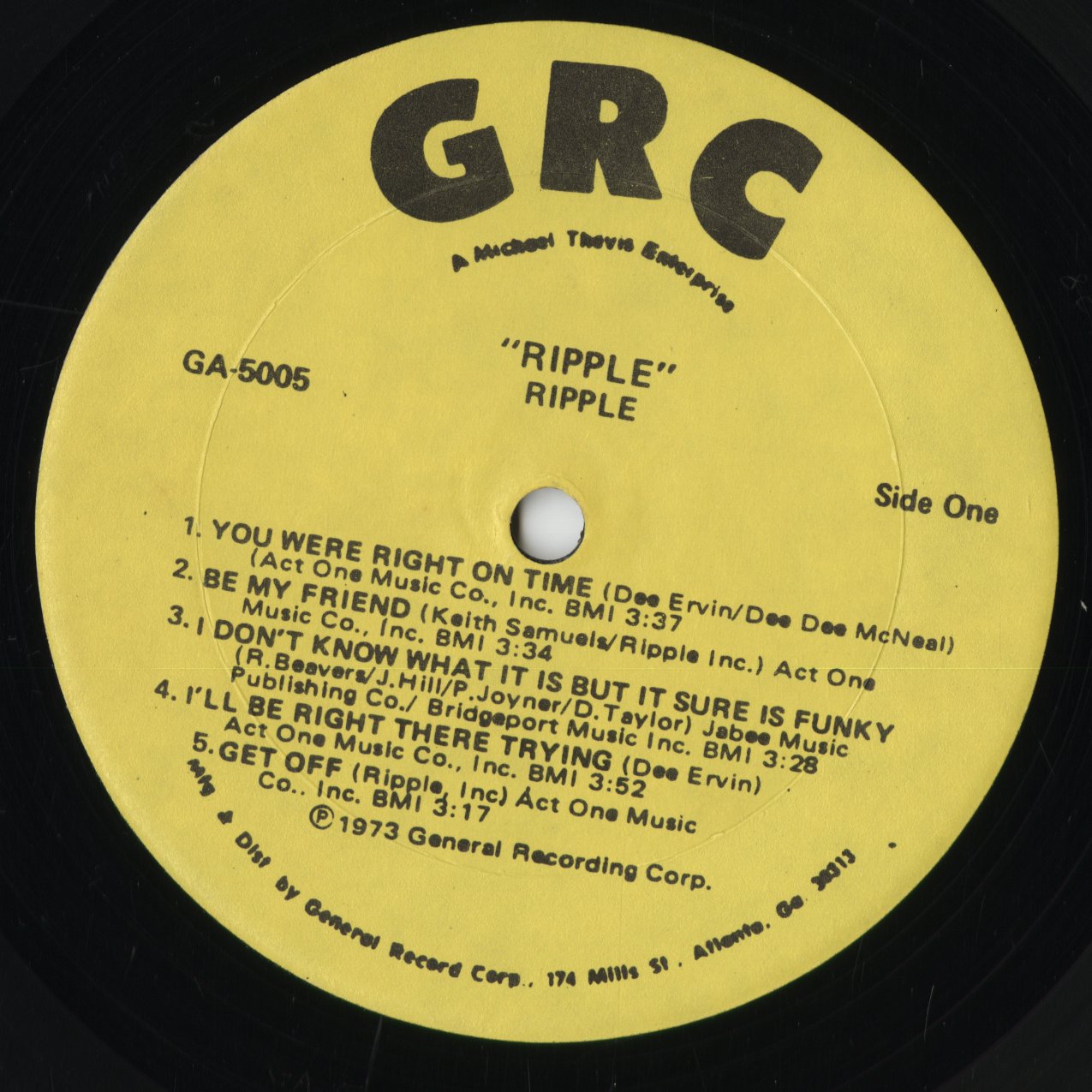 Ripple - Ripple (GA-5005) 1973 US GRC|中古LP