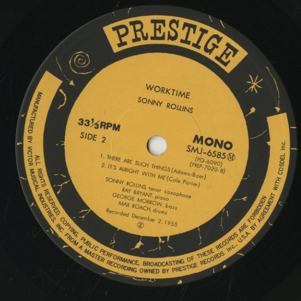 Sonny Rollins / ソニー・ロリンズ / Worktime (SMJ-6585M)