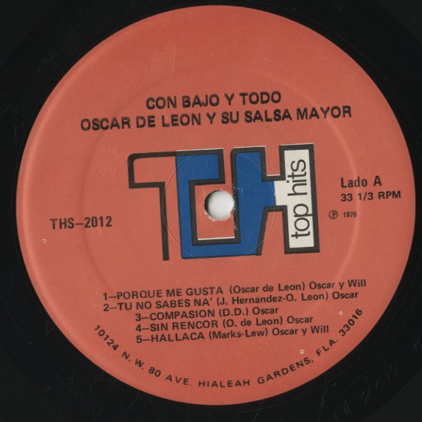 Oscar D'Leon Y Su Salsa Mayor / / Con Bajo Y Todo (THS-2012)