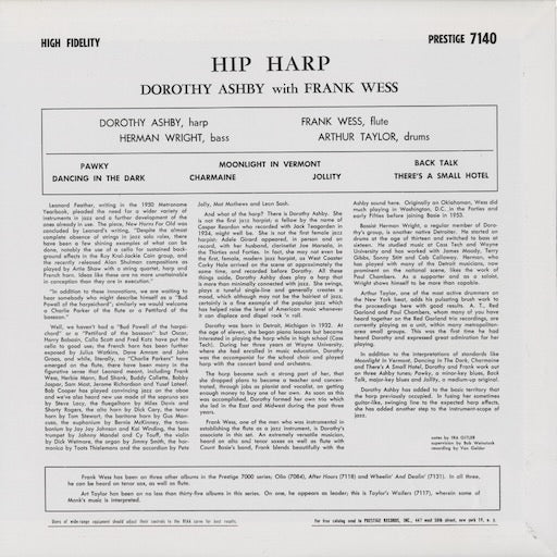 Dorothy Ashby - Hip Harp (WWLJ-7088) 1994 JPN Prestige|中古LP