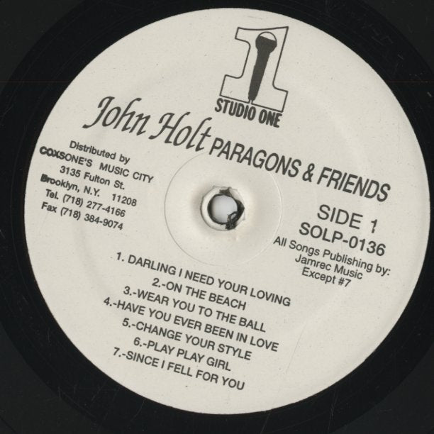 John Holt / ジョン・ホルト / Paragons & Friends (SOLP 0136)