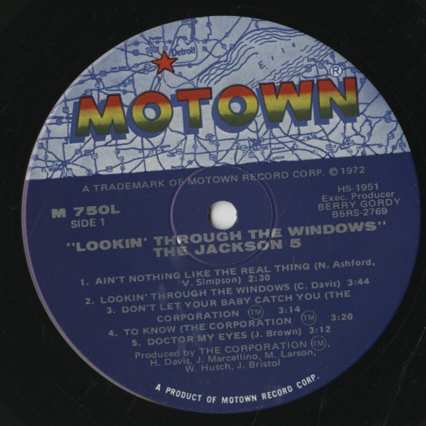Jackson 5 / ジャクソン・ファイヴ / Lookin' Through The Windows (M 750 L)