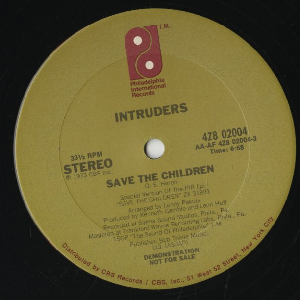 The Intruders – Save The Children -12" (4Z8-02004) 12inch 1981 US Philadelphia International Records | 中古12inch