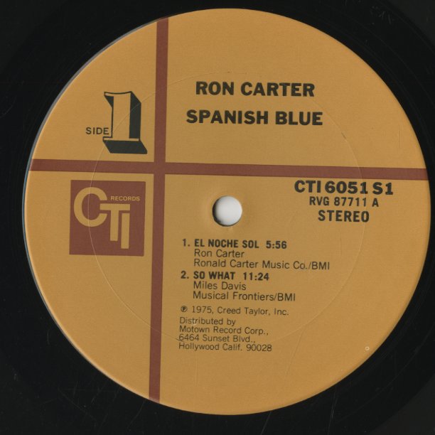 Ron Carter / ロン・カーター / Spanish Blue (CTI6051S1)