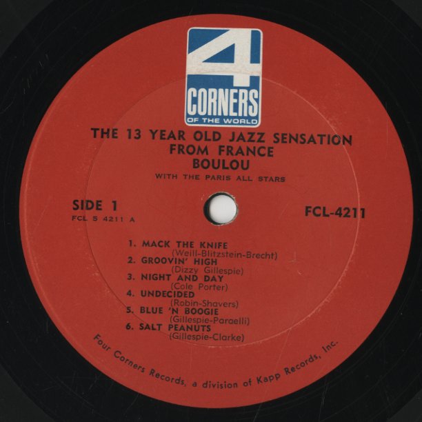 Boulou / ブールー / The 13 Year Old Jazz Sensation From France (FCL-4211)