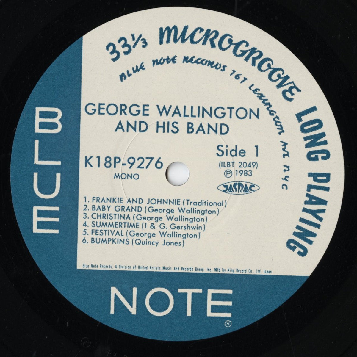 George Wallington and His Band / Hank Mobley Quartet (K18P-9276) LP 1983 JPN Blue Note|中古LP