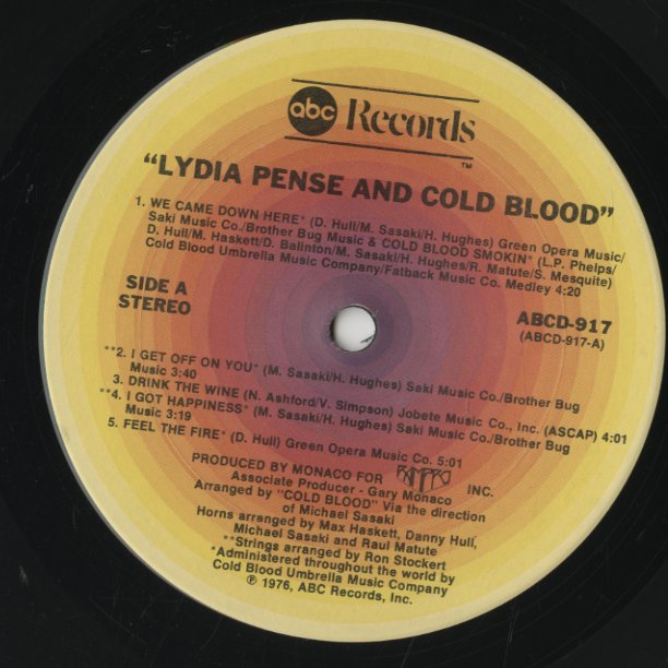 Lydia Pense & Cold Blood / リディア・ペンス&コールド・ブラッド (ABCD-917)