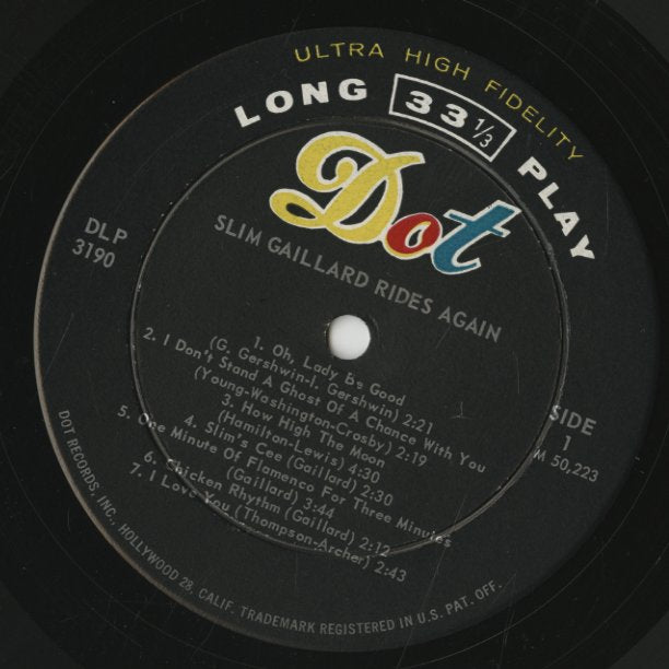 Slim Gaillard / スリム・ゲイラード / Rides Again! (DLP3190)