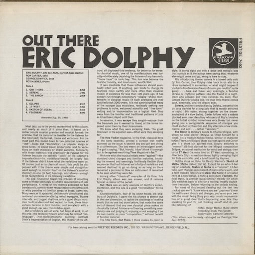 Eric Dolphy - Out There (PR 7652) 1972 US Prestige|中古LP
