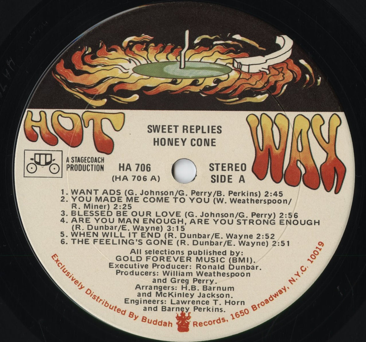 Honey Cone - Sweet Replies (HA706) 1971 US Hot Wax|中古LP