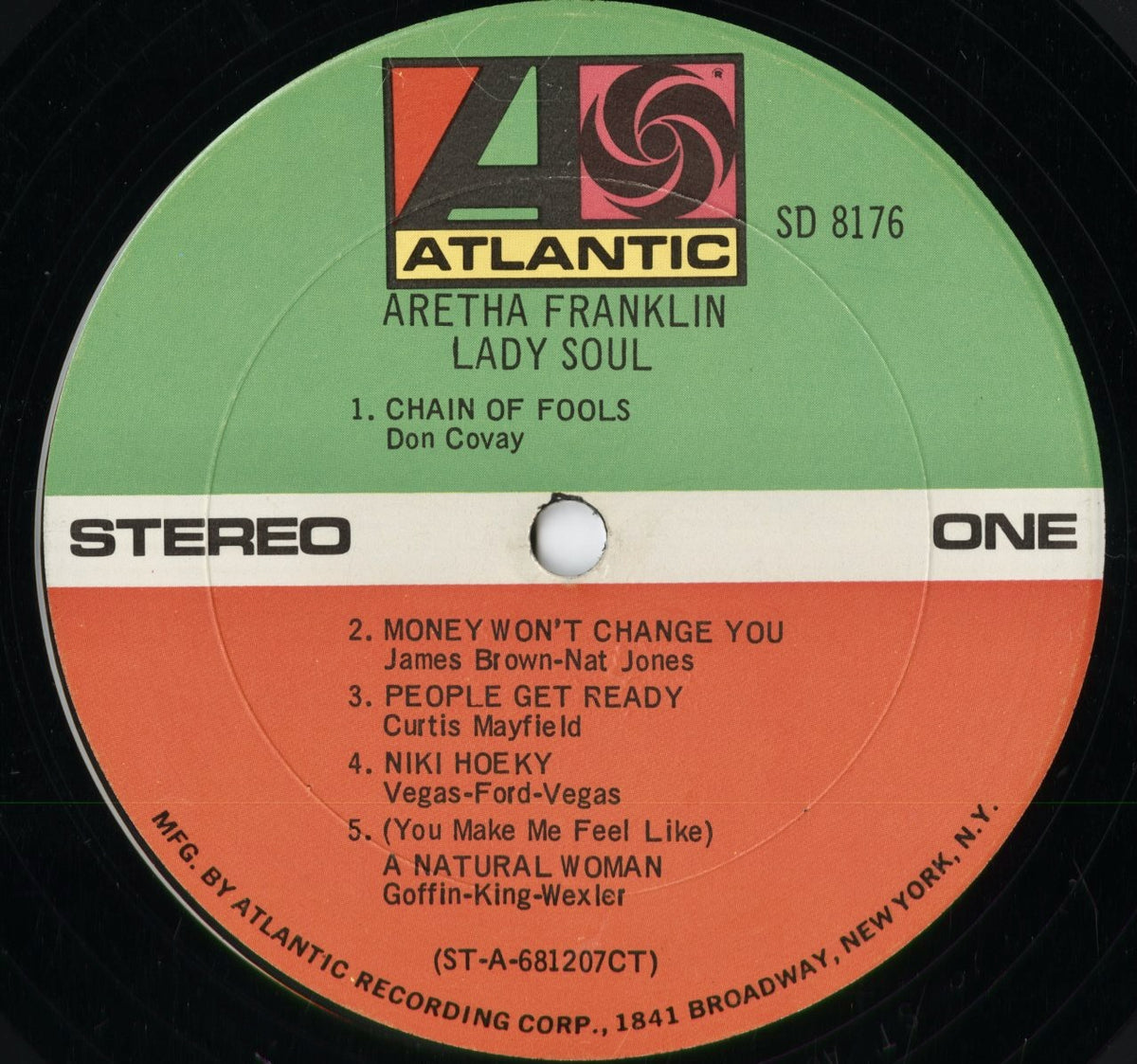 Aretha Franklin - Lady Soul (SD 8176) 1969 US Atlantic|中古LP