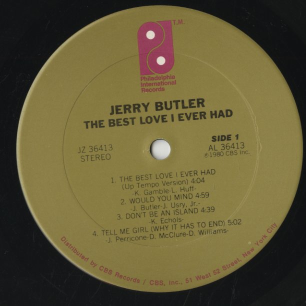 Jerry Butler / ジェリー・バトラー / The Best Love (JZ36413)
