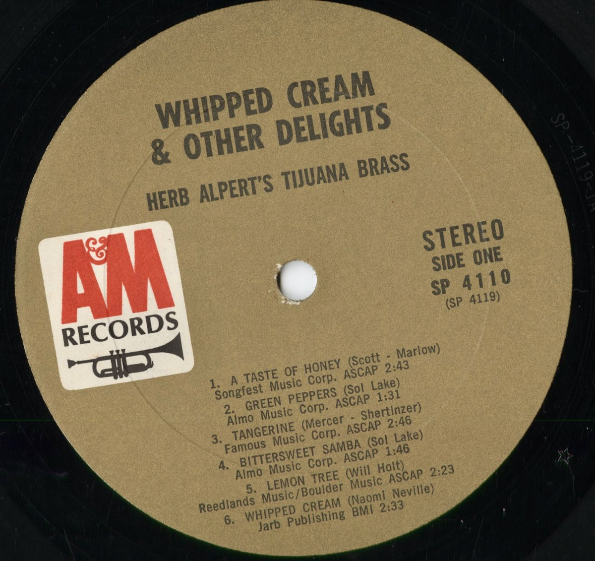 Herb Alpert & The Tijuana Brass - Whipped Cream & Other Delights (SP 4110) 1965 US A&M|中古LP
