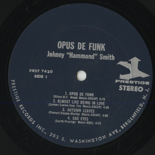 Johnny Hammond Smith - Opus De Funk (PR7420) LP 1966 US Prestige|中古LP