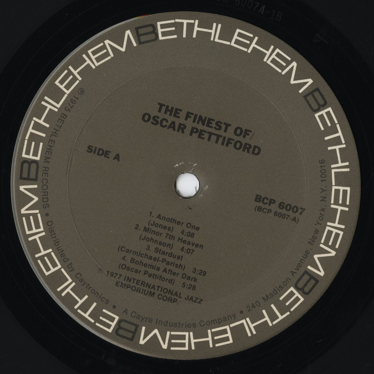 Oscar Pettiford - The Finest of Oscar Pettiford (BCP-6007) LP 1976 US BETHLEHEM|中古LP