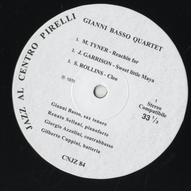 Gianni Basso Quartet / ジャンニ・バッソ / Jazz Al Centro Pirelli (CNJZ84)