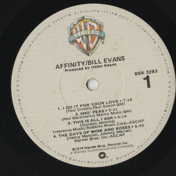 Bill Evans / ビル・エヴァンス / Affinity (BSK3293)