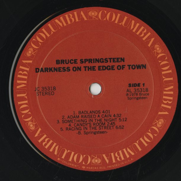 Bruce Springsteen / ブルース・スプリングスティーン / Darkness On The Edge Of Town (JC35318)