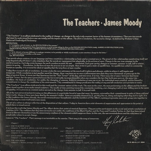 James Moody - The Teacher (PLP 6) LP 1970 US Perception|中古LP