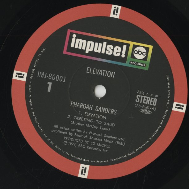 Pharoah Sanders / ファラオ・サンダース / Elevation (IMJ-80001)