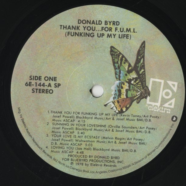 Donald Byrd / ドナルド・バード / Thank You ... For F.U.M.L.(Funking Up My Life) (6E-144)