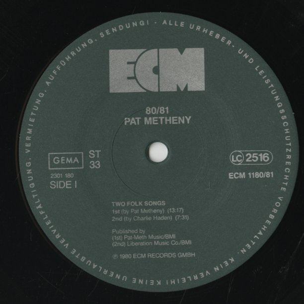 Pat Metheny / パット・メセニー / 80 / 81 (ECM 1180/81)