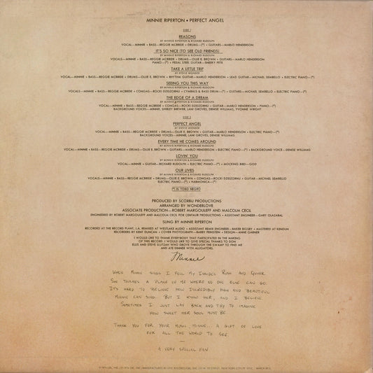 Minnie Riperton - Perfect Angel (KE 32561) 1974 US Epic|中古LP