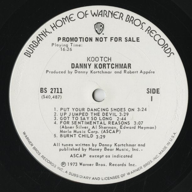 Danny Kortchmar / ダニー・コーチマー / Kootch (BS2711)
