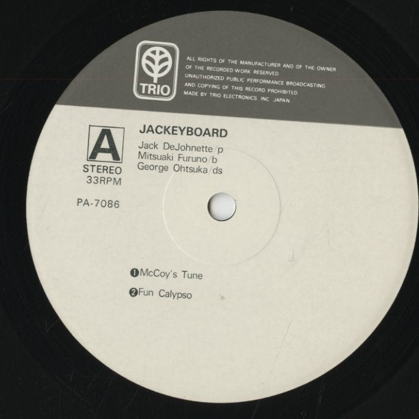 Jack DeJohnett / ジャック・デジョネット / Jackeyboard (PA-7086)