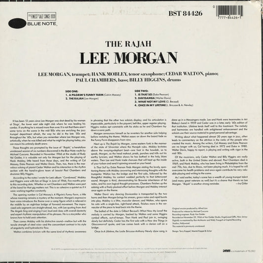 Lee Morgan - The Rajah (BST 84426) 1984 US Blue Note|中古LP