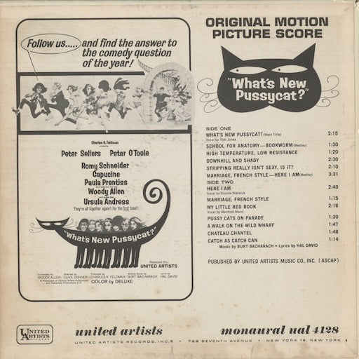 Burt Bacharach - What's New Pussycat? -OST (UAL 4128) 1965 US United Artists|中古LP