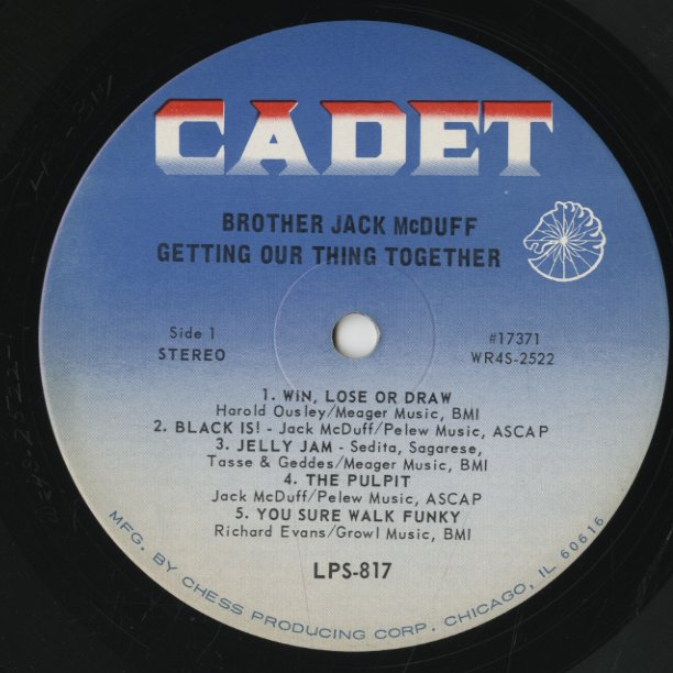Brother Jack McDuff / ブラザー・ジャック・マクダフ / Getting Our Thing Together (LPS-817)