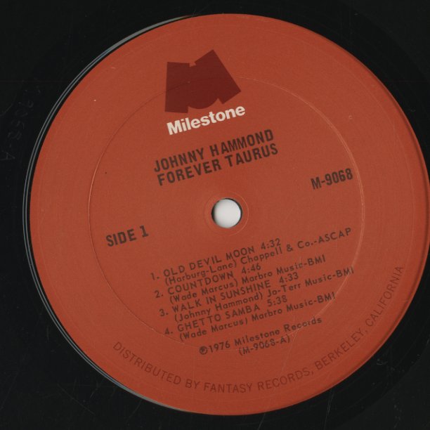 Johnny Hammond / ジョニー・ハモンド / Forever Taurus (M-9068)