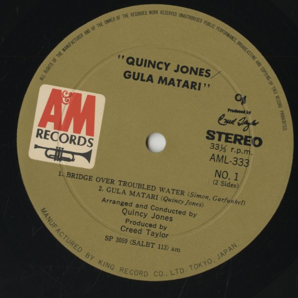 Quincy Jones / クインシー・ジョーンズ / Gula Matari (AML-333)
